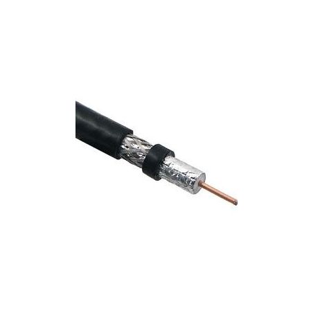 Cable coaxial RG11 716 aluminio negro exterior bobina de 305 metros
