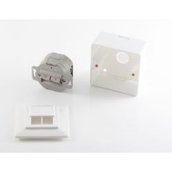 Roseta empotrada RJ45 2 vías Cat6 blindado