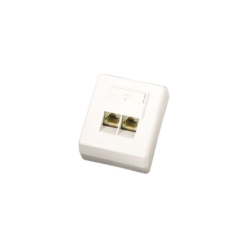 Roseta empotrada RJ45 2 vías Cat6 blindado