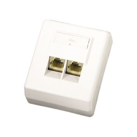 Roseta empotrada RJ45 2 vías Cat6 blindado