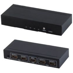 Distribuidor Splitter HDMI 1x2 (1 entrada 2 salidas). UHD 4K, 3D, HDCP