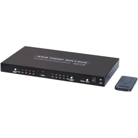 MATRIZ Matrix HDMI 4x2 (4 entradas 2 salidas), mando a distancia IR, 4K, DHCP, 3D