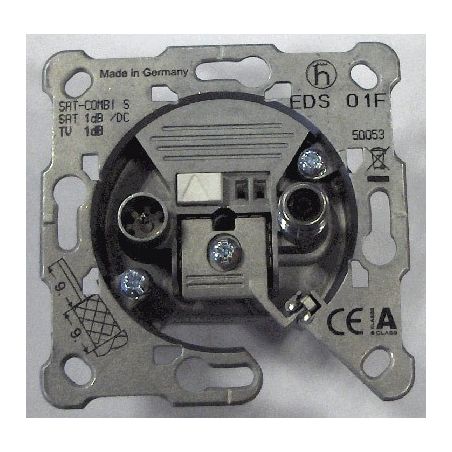 Toma separadora final con conector F EDS 01F Triax/hirschman de 5 a 2.4 Mhz