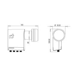 Inverto 0.2 dB 4 salidas LNB universal Quad