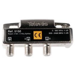 Repartidor Televes conector F dos salidas