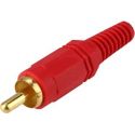 RCA macho vermelho plugado ouro, para solda ou substituição. AP 51400-RG