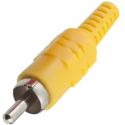 Plugue RCA macho amarelo banhado a ouro, para solda ou substituição. AP 51400-YG