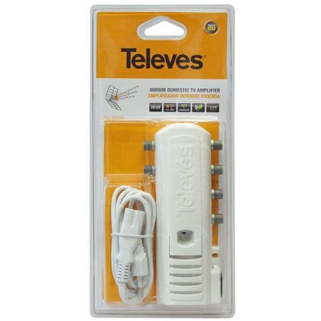 Indoor 2S amplificateurs domestiques + TV avec égaliseur passif et revenir à F connecteurs gamme de CATV (5-862 MHz) Televes