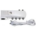 Amplificador interior de vivienda 2S+TV con ecualizador y retorno pasivo a conectores F gama CATV (5-862 MHz) Televes