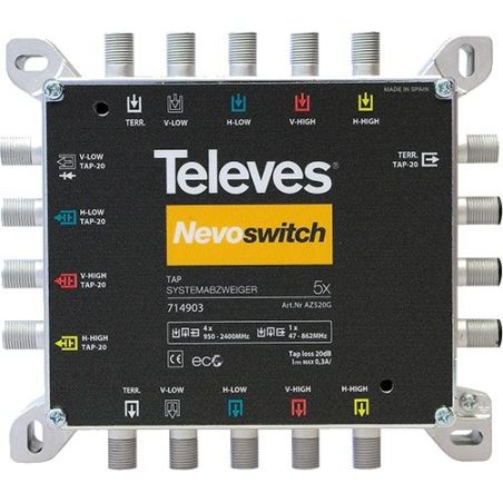 Nevoswitch derivador 5x5x5 F 20dB Televes