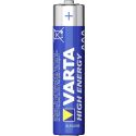 Pilas alcalinas AAA Varta High Energy LR03 1.5V 4pcs