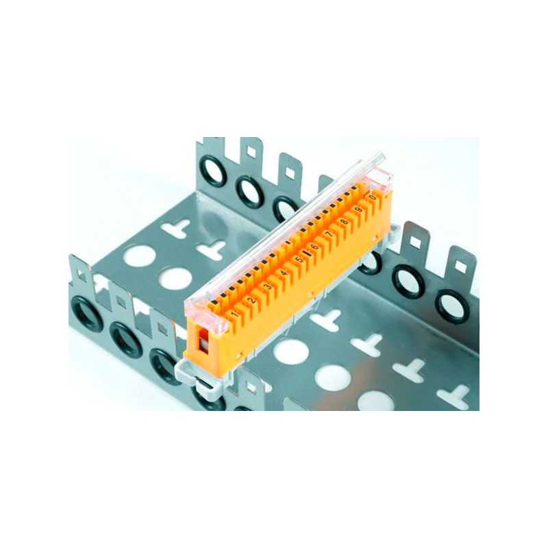 Suporte para 10 réguas de 10 pares Televes