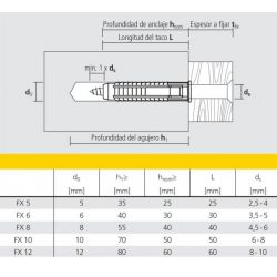 Pack of 70 Nylon Pugs Apollo FX10 10mm. Apolo Mea 910EXPFX