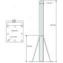 Soporte suelo de acero 100/1000 mm para antenas hasta 240 cm