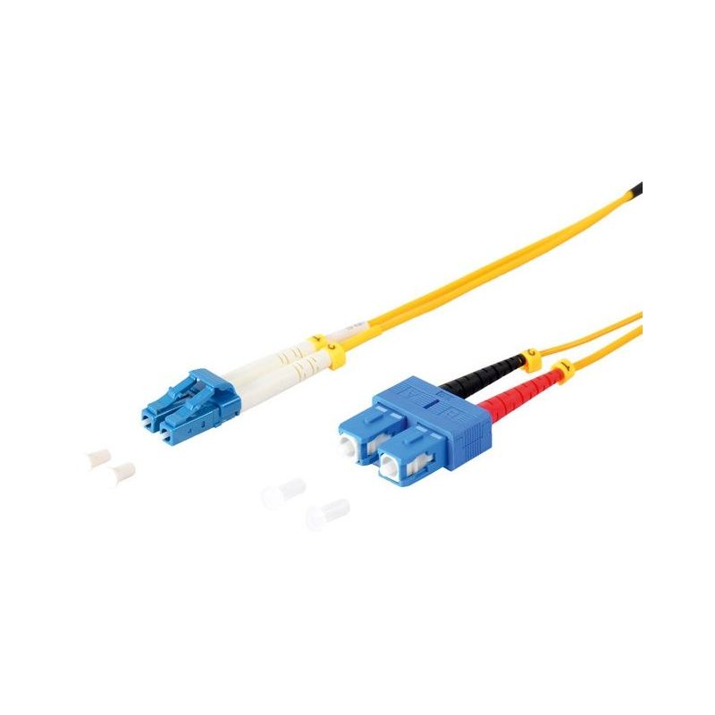 Câble de raccordement fibre optique LC/SC Duplex 3m jaune, 9/125μ Mode unique