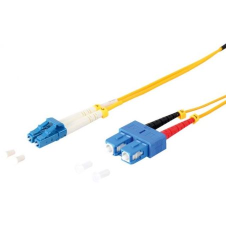 Câble de raccordement fibre optique LC/SC Duplex 3m jaune, 9/125μ Mode unique