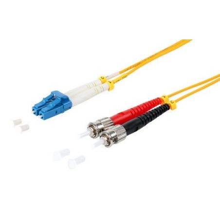 Cable de fibra óptica Duplex LC/ST de 10m amarillo, monomodo 9/125μ