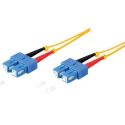Cable de fibra óptica Duplex SC/SC  de 1m amarillo, monomodo 9/125μ