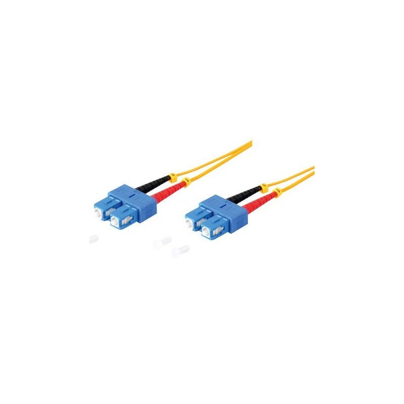 Cable de fibra óptica Duplex SC/SC  de 15m amarillo, monomodo 9/125μ