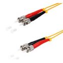 Cable de fibra óptica Duplex ST/ST  de 3m amarillo, monomodo 9/125μ