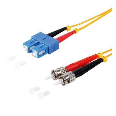 Cable de fibra óptica Duplex ST/SC  de 2m amarillo, monomodo 9/125μ