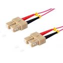 Fiber optic patch cable SC/SC Duplex 10m Violet, 50/125μ Multimode OM4