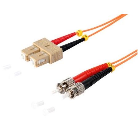 Cable de fibra óptica Duplex SC/ST  de  10m Naranja,  50/125μ Multimodo OM2