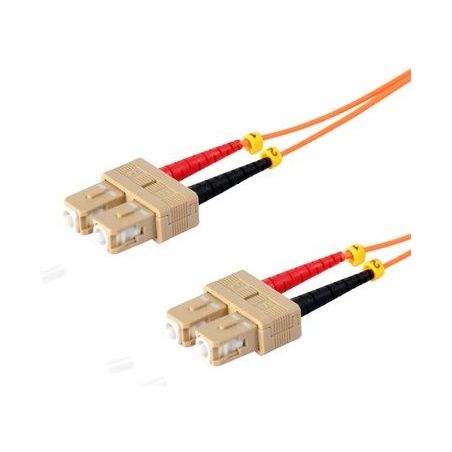 Câble de raccordement fibre optique SC/SC  Duplex 5m Orange, 50/125μ Multimode OM2