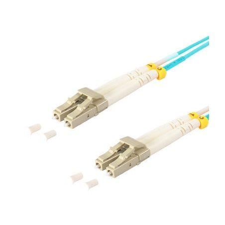Cable de fibra óptica Duplex  LC/LC de 2m Azul,  50/125μ Multimodo OM3