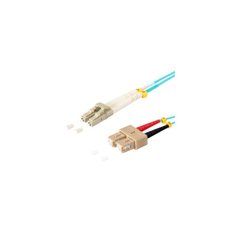 Fiber optic patch cable LC/SC Duplex  3m Blue, 50/125μ Multimode OM3