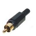 Black male RCA connector