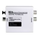 Conversor de audio digital Óptico Toslink (S/PDIF) o RCA en analógico 2xRCA o Jack 3.5mm