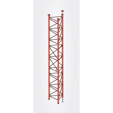 Lanço Intermédio reforçado Torre 450 Zinco+Vermelho 3m Televes