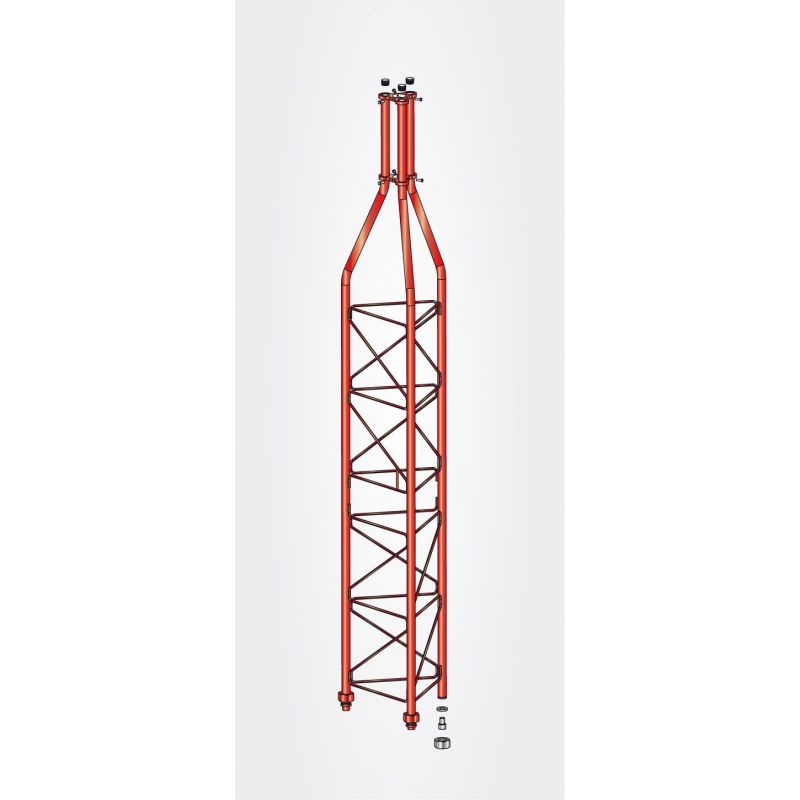 Section supérieure 3m pylône 450 couleur rouge Televes