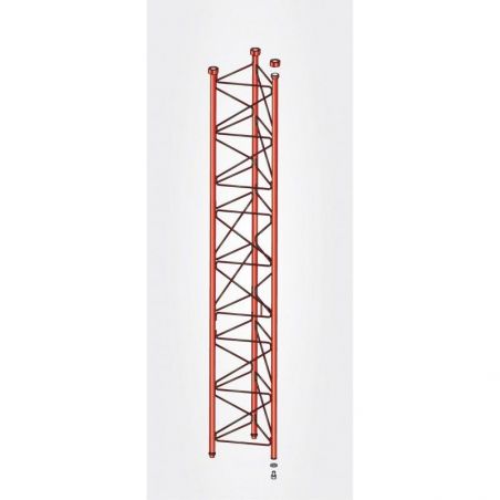 Lanço Intermédio Torre 550 Zinco+Vermelho 3m Televes