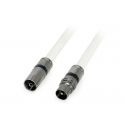 Cable lead compression F - IEC WHITE 1.5m Televes