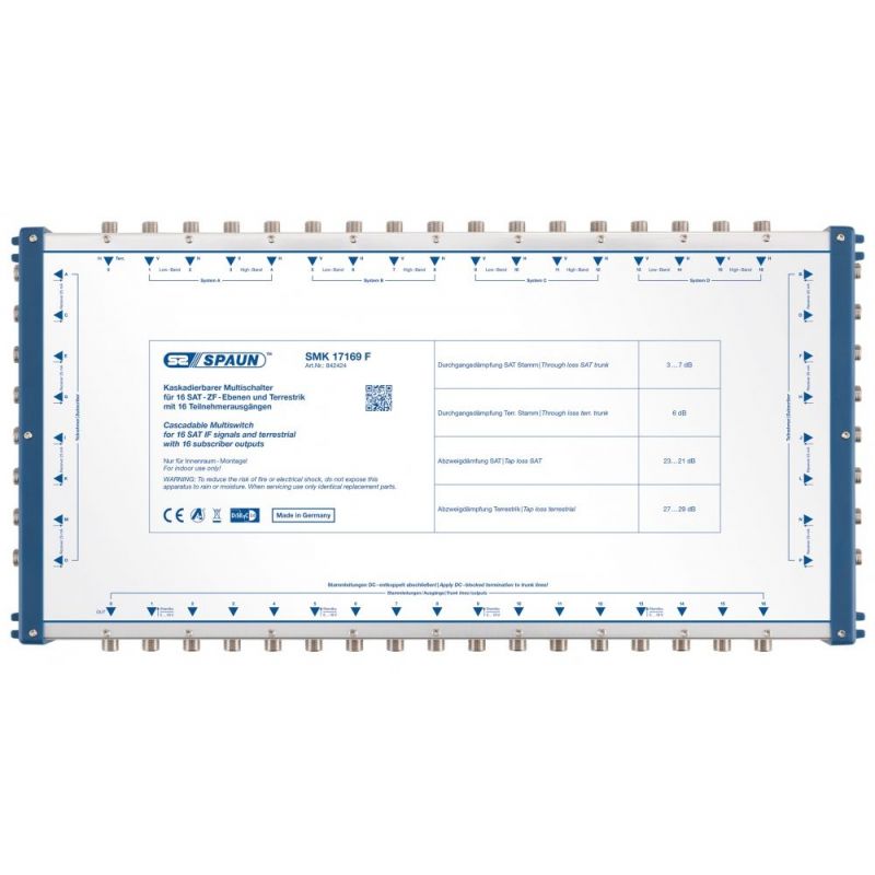 Spaun SMK 17169 F Multiswitch cascadable 17x16. Spaun 842424