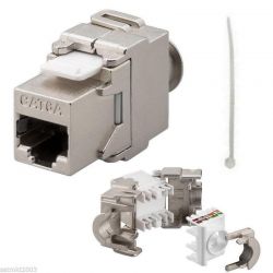Connector wall CAT6A Certificate Shielded Keystone RJ45 Female
