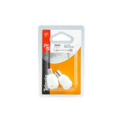 Jeu de connecteurs 9.52 droits.Mâle et femelle (Couleur blanc) - Blister