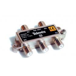 Repartidor 4 direcciones 9 dB conectores F interior SCATV Televes