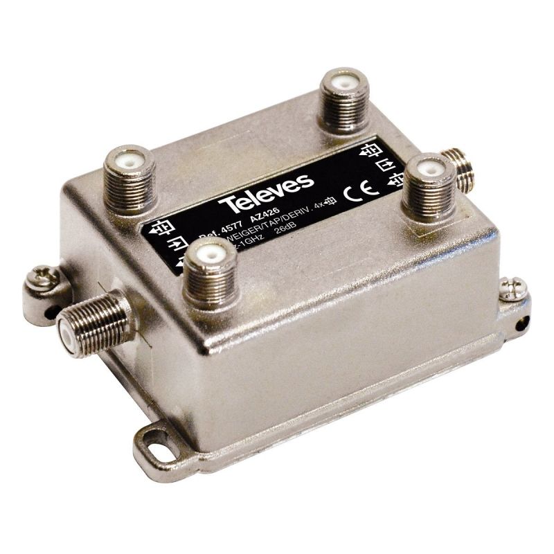 Dérivateur 5-1000 MHz F 4D 26 dB Intérieur Televes