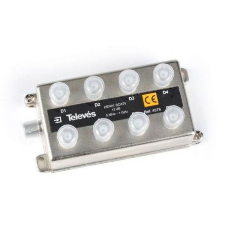 Dérivateur 5-1000 MHz F 8D 12 dB Intérieur Televes