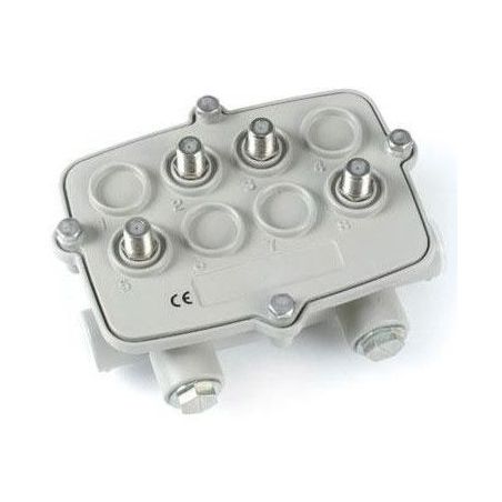 Derivador 5-1000 MHz conector F y 5/8 en Paso 2 salidas 35dB Exterior Televes