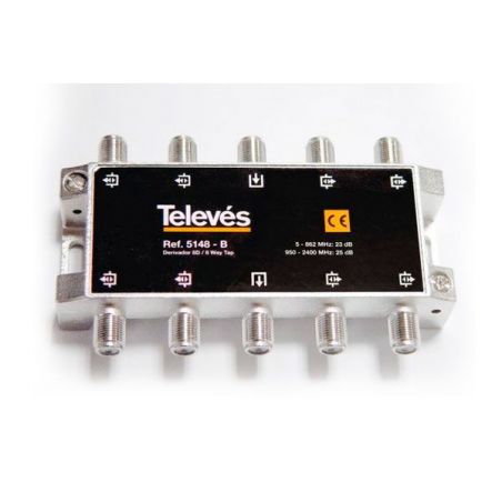 23 dB 8 Ways 5-2400 MHz F connector Televes