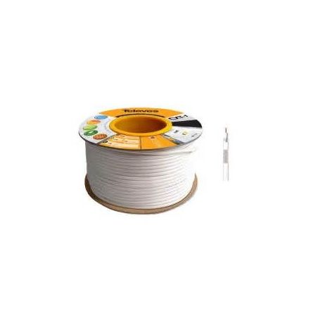 Cable coaxial Televes CU CXT Blanco PVC. (19 dB / 30 dB x 100m) 100 metros
