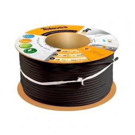 Câble coaxial cuivre-cuivre CXT noir PVC (bobine 100m)