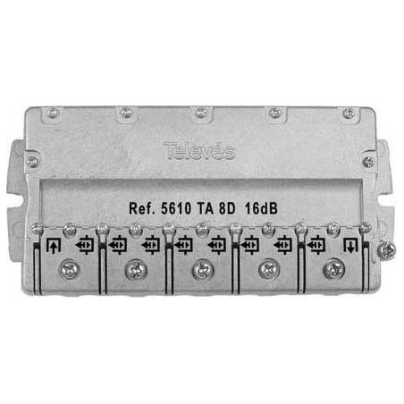 Conector Derivador 5-2400 MHz EasyF 8 saídas 16dB tipo TA Televes
