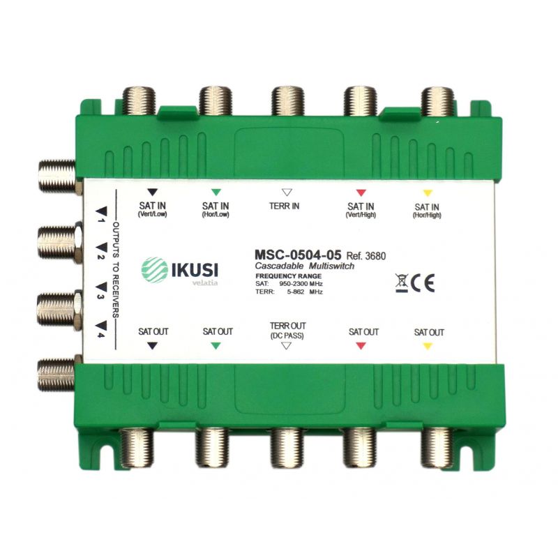 Ikusi MSC-0504-05 - Multiswitch cascadable 5 entradas 4 salidas
