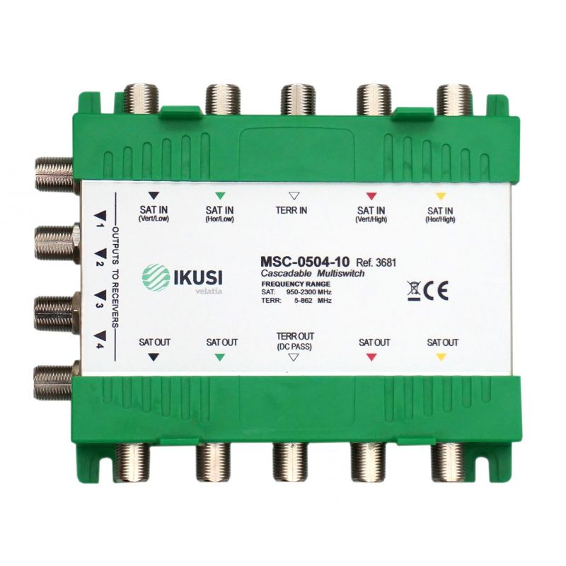 Ikusi MSC-0504-05 - Multiswitch cascadable 5 entrées 4 sorties -5dB