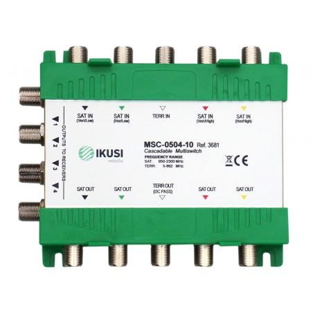 Ikusi MSC-0504-05 - Multiswitch cascadable 5 inputs 4 outputs -5dB